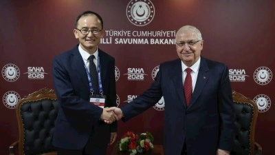Milli Savunma Bakanı G&uuml;ler, &Ccedil;in Halk Cumhuriyeti Ankara B&uuml;y&uuml;kel&ccedil;isi Xuebin'i kabul etti