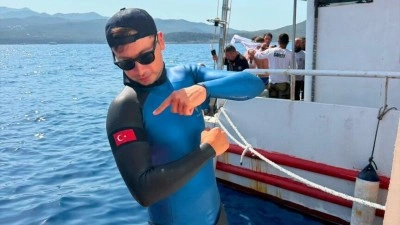 Milli sporcu G&ouml;rkem Gedik, serbest dalışta T&uuml;rkiye şampiyonu oldu