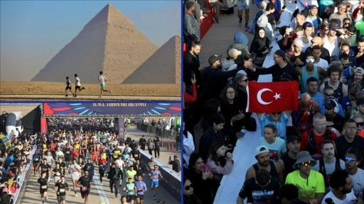 Mısır'da "Piramitler Yarı Maratonu" Türk koşucuların katılımıyla düzenleniyor
