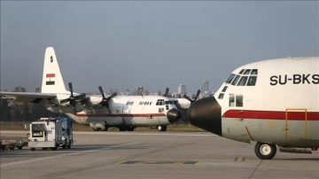 Mısır'ın ilaç ve tıbbi malzeme yardımlarını taşıyan iki askeri uçak Adana'ya ulaştı