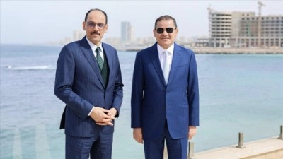 MİT Başkanı Kalın, Trablus'ta Libya Başbakanı Dibeybe ile g&ouml;r&uuml;şt&uuml;