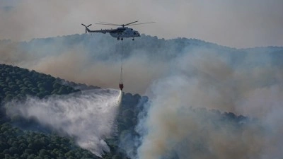Muğla, Antalya, Balıkesir ve Mersin'deki orman yangınlarına m&uuml;dahale ediliyor