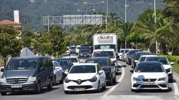 Muğla'da tatilciler dönüş yolunda yoğunluk oluşturdu