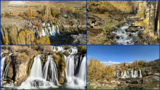 Muradiye Şelalesi sonbaharın renklerine büründü