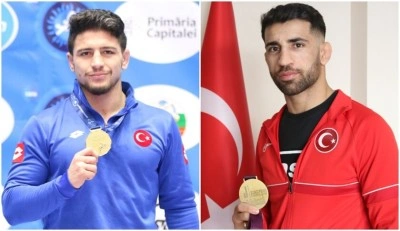 Murat Fırat ve Cengiz Arslan, Avrupa G&uuml;reş Şampiyonası'nda yarı finale y&uuml;kseldi
