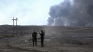 Musul'da ateşe verilen 16 petrol kuyusu söndürüldü
