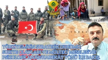 Türkiyemizin stratejik durumu, Suriye olayları ve mülteci meselesine psikolojik harp/harekât yönü ile bakış -E. Yarbay Halil Mert yazdı-