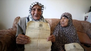 Nekbe'nin tanığı Filistinli yaşlı çift, topraklarına &quot;dönüş&quot; umudunu hala koruyor