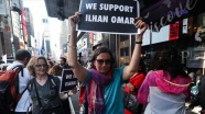 New York'ta Kongre üyesi Ilhan Omar'a destek gösterisi