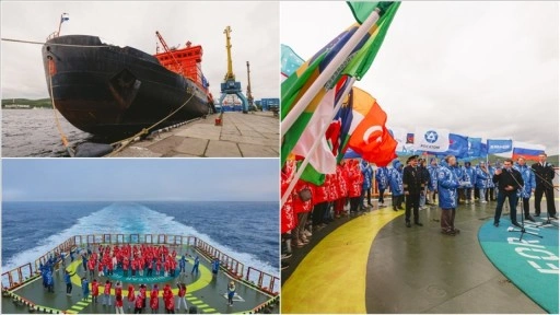Nükleer buzkıranla Kuzey Kutbu seferi Türkiye'den de katılımla düzenlendi