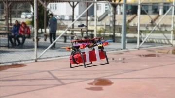 Öğrencilerin geliştirdiği drone acil durumlarda ilk yardım seti ulaştıracak