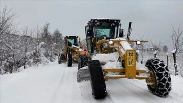 Ordu'da kar nedeniyle yolda kalan araçlar kurtarıldı