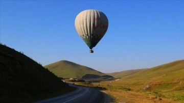 Ordu'da yayla turizmini canlandırmak için sıcak hava balonu deneme uçuşu yapıldı