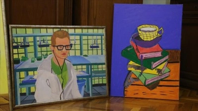 Otizmli gen&ccedil; sanat&ccedil;ı Alp Eren Candan hayallerini tuvale taşıyor