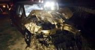 Otomobil ile hafif ticari araç çarpıştı: 2 yaralı