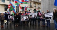 Paris'teki Ermenistan Büyükelçiliği önünde protesto