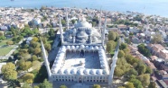 Restorasyonu tamamlanan Sultanahmet Camii havadan görüntülendi