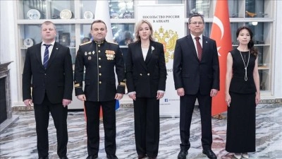 Rusya'nın Ankara B&uuml;y&uuml;kel&ccedil;iliğinde "Silahlı Kuvvetler G&uuml;n&uuml;" kutlandı