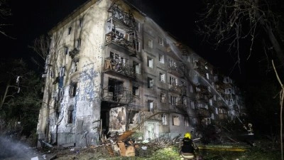 Rusya'nın Kiev'e d&uuml;zenlediği hava saldırısında 9 kişi &ouml;ld&uuml;, 28 kişi yaralandı