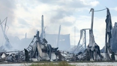 Rusya'nın Orenburg b&ouml;lgesindeki Ozon deposunda İHA saldırısı sonucu yangın &ccedil;ıktı