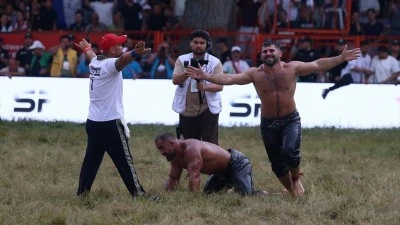 665. Tarihi Kırkpınar Yağlı G&uuml;reşleri'nde başpehlivan Erkan Taş oldu