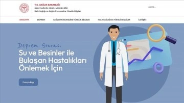 Sağlık Bakanlığının 'deprem sitesi' yayına girdi