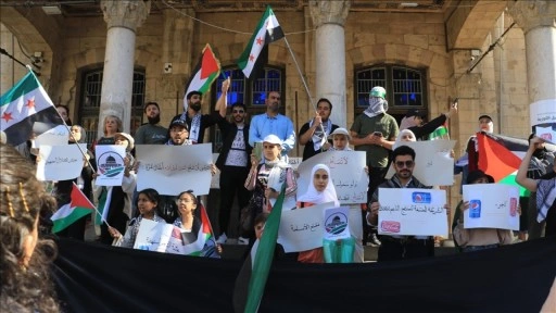 Şam'da Gazze'ye destek gösterisi düzenlendi