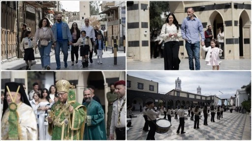 Şam'daki kiliselerde 'Palmiye Pazarı Bayramı' kutlandı
