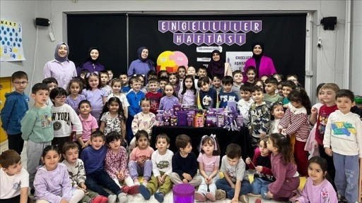 Samsun'da minik yüreklerden engellilere destek