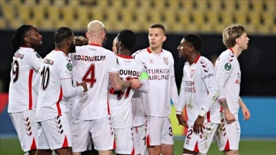 Samsunspor, UEFA Konferans Ligi son 16 play-off turu r&ouml;vanşında yarın Shkendija ile karşılaşacak