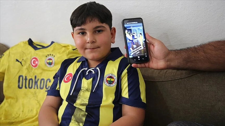Şanlıurfalı küçük taraftar Sami Yusuf, Kadıköy'de Fenerbahçe maçı izleme heyecanını anlattı
