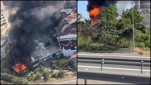 Sarıyer'de mobilya atölyesinde çıkan yangın söndürüldü
