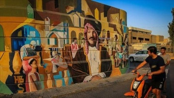 Savaş yorgunu Bağdat'ın duvarları, Iraklı sanatçıların çizgileriyle renkleniyor