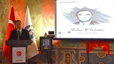 Şehit B&uuml;y&uuml;kel&ccedil;i Taha Carım Roma'da anıldı