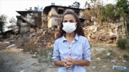 Şehit orman işçisinin kızı Manavgat&#039;taki yangın alanında gönüllere dokunuyor