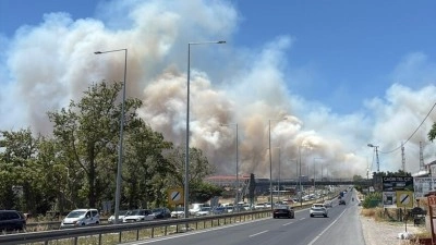 Silivri'de kırsal alanda &ccedil;ıkan yangın kontrol altına alındı