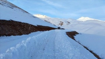 Şırnak'ta kar kalınlığının 3 metreyi aştığı Faraşin Yaylası'nda yol açma çalışmaları sürüy