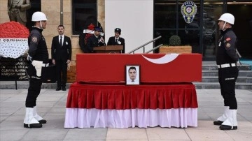 Şırnak'taki trafik kazasında şehit olan polis Fırat Der için tören yapıldı