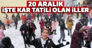 SON dakika kar tatili haberleri: Hangi illerde okullar tatil? 20 aralık kar tatili olan iller...