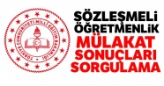 Sözleşmeli Öğretmenlik Mülakat Sonuçları Sorgulama MEB Personel