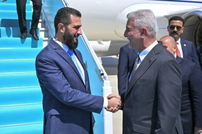 Suriye Cumhurbaşkanı Ahmed Şara Ankara'ya geldi