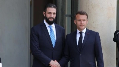 Suriye Cumhurbaşkanı Şara, Fransa Cumhurbaşkanı Macron ile b&ouml;lgesel gelişmeleri g&ouml;r&uuml;şt&uuml;