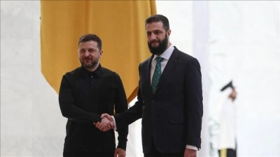 Suriye Cumhurbaşkanı Şara, Ukrayna Devlet Başkanı Zelenskiy ile g&ouml;r&uuml;şt&uuml;