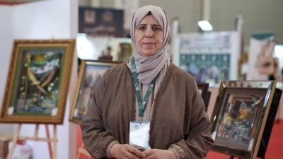 Suriyeli ressam, 3 boyutlu eserlerini 11. Uluslararası İstanbul Arap&ccedil;a Kitap Fuarı'nda sergiliy