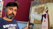 Suriyeli ressam gönüllü öğretmenlik yapıyor