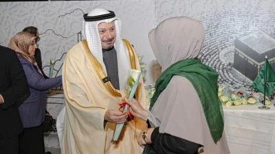 Suudi Arabistan'ın Ankara B&uuml;y&uuml;kel&ccedil;isi Ebu El-Nasr, Esenboğa Havalimanı'nda hacı adaylarını uğurladı