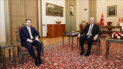 TBMM Başkanı Kurtulmuş, Adalet Bakanı G&uuml;rlek'i kabul etti