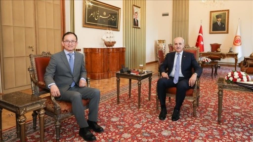 TBMM Başkanı Kurtulmuş, Çin Halk Cumhuriyeti Ankara Büyükelçisi Jiang Xuebin'i kabul etti
