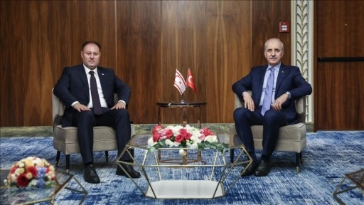TBMM Başkanı Kurtulmuş, KKTC Cumhuriyet Meclisi Başkanı Öztürkler ile görüştü