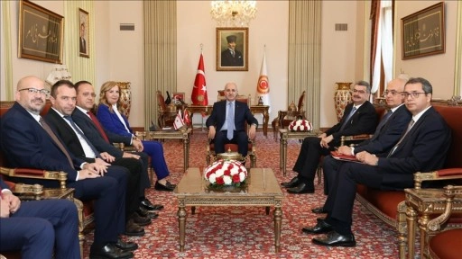TBMM Başkanı Kurtulmuş, KKTC heyetini kabul etti